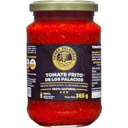 Tomate frito de los Palacios elaborada con aceite de oliva virgen extra 100% natural frasco 365 g - Tierra Palaciega