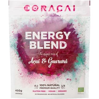 Energy Blend pulpa de açaí y guaraná ecológico 100% natural y sin gluten 4x100 g envase 400 g - Coracai