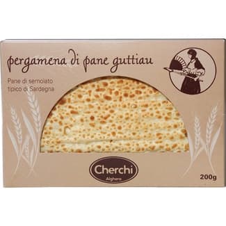 Pergamena di pane Guttiau pan de sémola dura típico de Cerdeña paquete 200 g - Cherchi