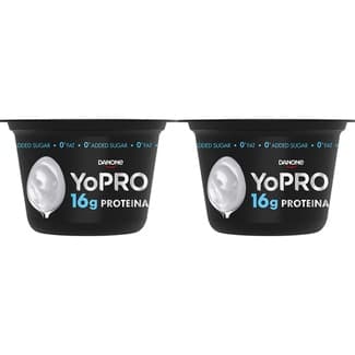 Proteínas natural desnatado 0% m.g. 0% azúcares añadidos 16 g pack 2 unidades 160 g - Danone Yopro