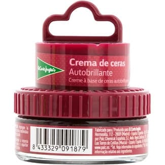Limpia calzado crema de ceras autobrillante burdeos con esponja tarro 50 ml - El Corte Ingles