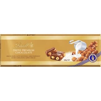 Chocolate con leche y avellanas tableta 300 g - Lindt Swiss Premium