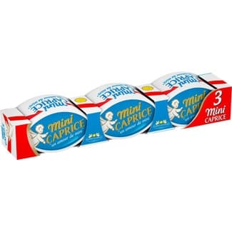 Queso francés de vaca mini de pasta blanda pack 3 x 50 g envase 150 g elaborado con leche pasteurizada - Caprice Des Dieux