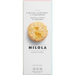 Galletas artesanas de naranaja, almendra y cardamomo Sin Gluten envase 140 g - Milola