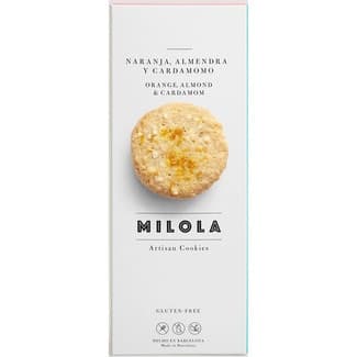 Galletas artesanas de naranaja, almendra y cardamomo Sin Gluten envase 140 g - Milola