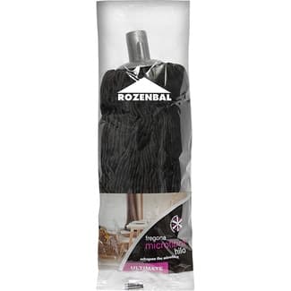 Fregona de microfibra hilo negra mascotas paquete 1 unidad - Rozenbal