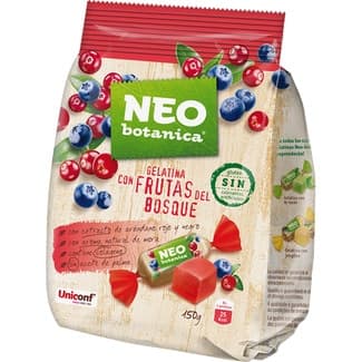 Caramelos de gelatina con frutas del bosque y extracto de arándano rojo y negro bolsa 150 g con colágeno y sin gluten - Neo Botanica