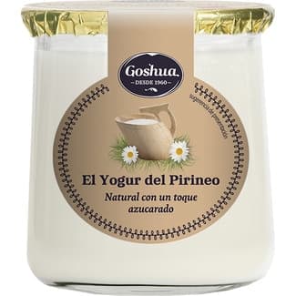 Yogur natural con un toque azucarado y con leche fresca del pirineo tarro 145 g - Goshua