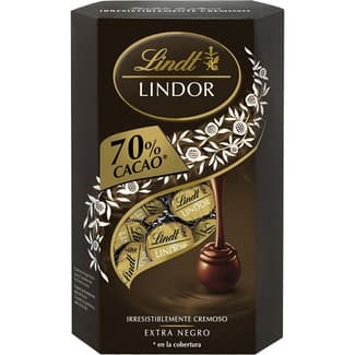 Bombones de chocolate extra negro 70% estuche 337 g - Lindt Lindor