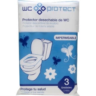 Protector desechable del inodoro impermeable y de bolsillo barrera bacteriológica envase 3 unidades - Wc Protect