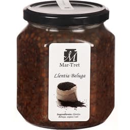 Lenteja caviar cocida frasco 560 g - Mar-tret