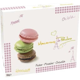 Galletas rellenas de fresa, pistacho y chocolate estuche 108 g - Macarons De Pauline