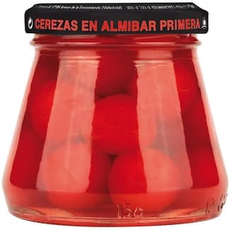 Cerezas rojas en almíbar frasco 90 g neto escurrido - Helios