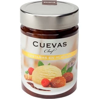 Castañas en  almíbar ligero frasco 240 g neto escurrido - Cuevas