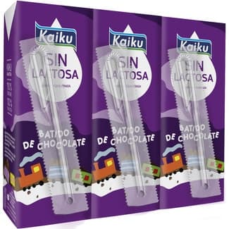 Batido de cacao sin lactosa pack 3 briks 200 ml - Kaiku Sin Lactosa