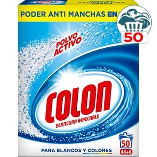 Detergente polvo activo maleta 50 cacitos - Colon