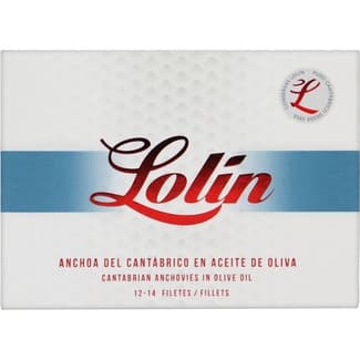 Serie Oro filetes de anchoa del Cantábrico en aceite de oliva lata 50 g neto escurrido - Lolin