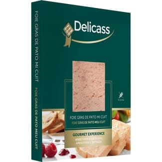 Foie gras de pato mi cuit sin gluten envase 80 g - Delicass