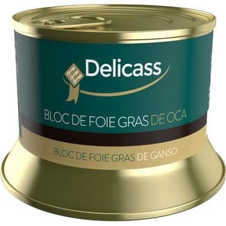 Bloc de foie gras de oca sin gluten lata 130 g - Delicass