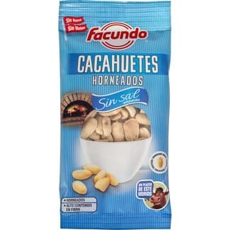 Cacahuetes horneados sin sal añadida Sin Gluten bolsa 130 g - Facundo