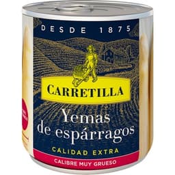 Yemas de espárragos calidad extra muy gruesos lata 135 g neto escurrido - Carretilla