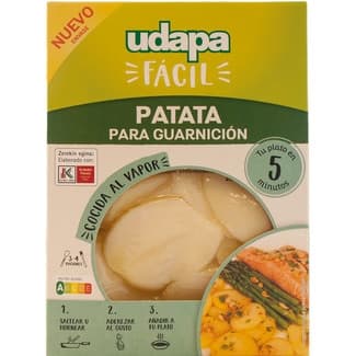 Patata para guarnición cocida al vapor tu plato en 5 minutos bolsa 450 g - Udapa
