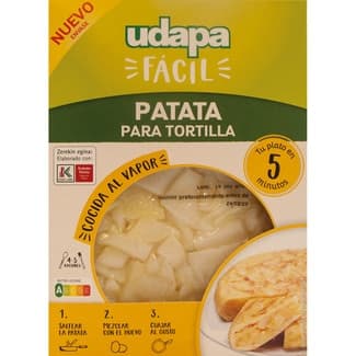 Patata para tortilla cocida al vapor tu plato en 5 minutos envase 450 g - Udapa
