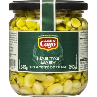 Habitas baby en aceite de oliva frasco 345 g - Viuda De Cayo
