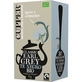 Earl Grey Bio té negro ecológico envase 20 bolsitas - Cupper