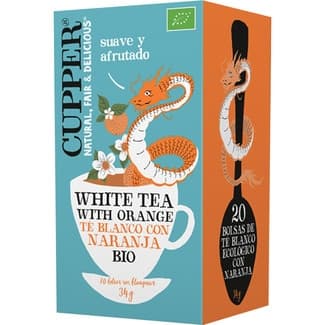 White Tea With Orange Bio té blanco con naranja ecológico envase 20 bolsitas - Cupper