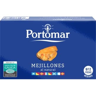 Mejillones en escabeche de las rías gallegas 8-12 pieza lata 69 g neto escurrido - Portomar