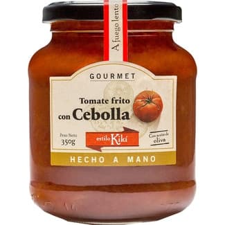 Tomate frito con cebolla con aceite de oliva hecho a mano frasco 350 g - Kiki