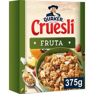 Cruesli copos de avena integral con fruta paquete 375 g - Quaker