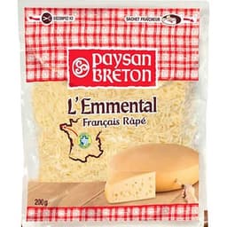 Queso francés rallado emmental bolsa 200 g - Paysan Breton