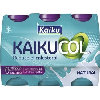 Kaikucol natural 0% azúcar añadido sin lactosa pack 6 unidades 65 ml - Kaiku