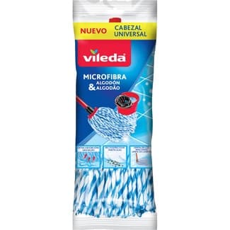 Fregona de microfibra y algodón paquete 1 unidad - Vileda