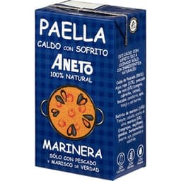Caldo para paella de pescado y marisco con sofrito 100% natural envase 1 l - Aneto