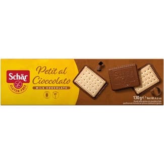 Petit al Cioccolato galletas con tableta de chocolate con leche sin gluten envase 130 g y sin aceite de palma - Schar