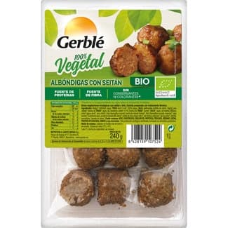 Albóndigas con seitán ecológicas bandeja 240 g - Gerble