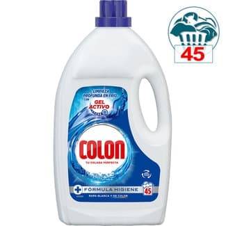 Detergente líquido gel activo fórmula higiene botella 45 dosis - Colon