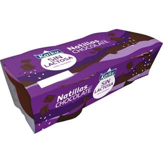 Natillas sabor chocolate sin lactosa pack 2 unidades 125 g - Kaiku