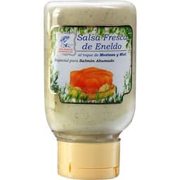 Salsa fresca de eneldo al toque de mostaza y miel especial para salmón ahumado tarro 180 g - Ahumados Dominguez
