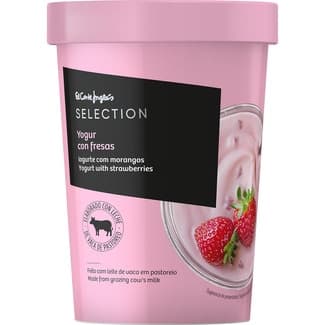 Yogur con fresas elaborado con leche de vaca de pastoreo envase 500 g - El Corte Ingles Selection