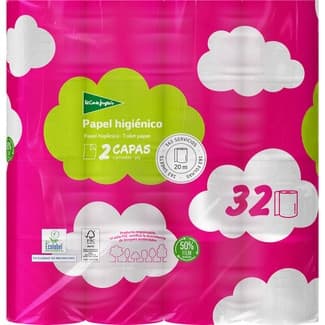 Papel higiénico 2 capas paquete 32 rollos - El Corte Ingles