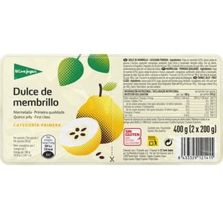 Dulce de membrillo sin gluten pack 2 tarrina 200 g - El Corte Ingles