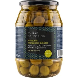 Aceitunas manzanilla aliñadas frasco 500 g neto escurrido - El Corte Ingles Selection