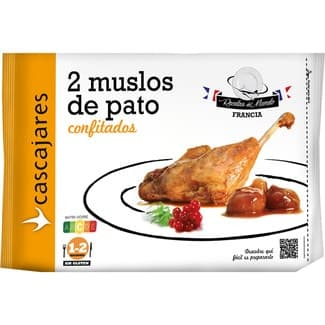 Muslos de pato confitados sin gluten 1-2 raciones envase 350 g - Cascajares