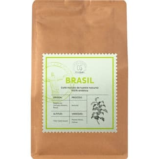 Café molido de tueste natural 100% Arábica origen Brasil paquete 250 g - Club Del Gourmet