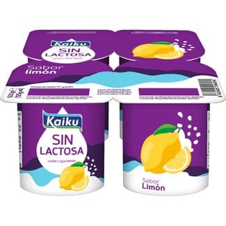 Sin lactosa sabor limón pack 4 unidades 125 g - Kaiku