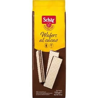 Barquillos al cacao sin gluten y sin aceite de palma envase 125 g - Schar